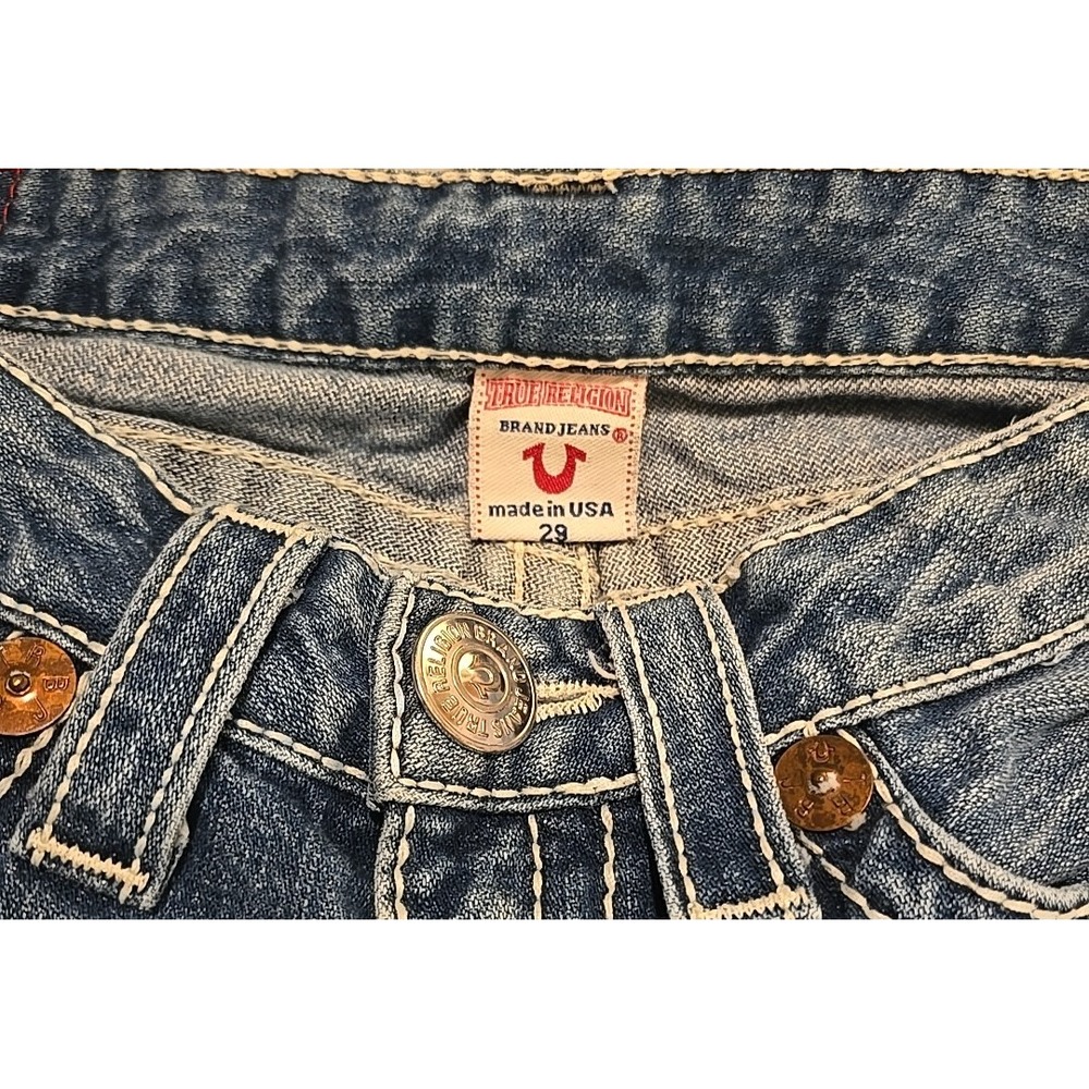 True Religion Big Joey T Size 29 Flared Y2K Women's 90's Jeans RN#112790 - Picture 7 of 14